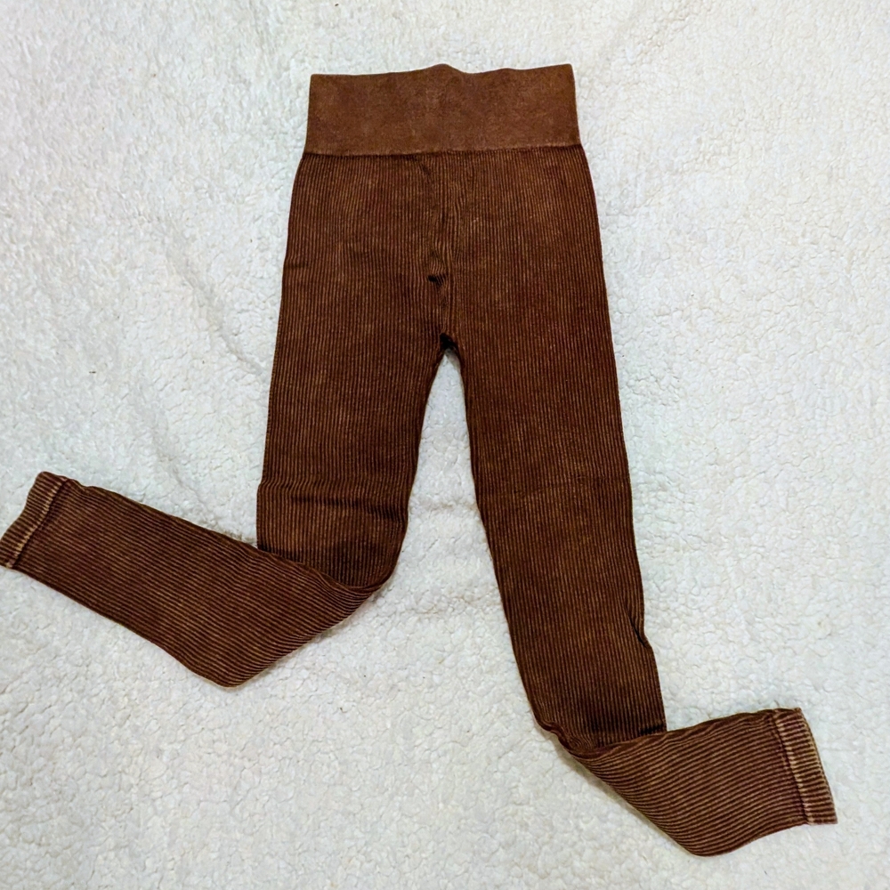 Aura Chocolate Ribbed Leggings